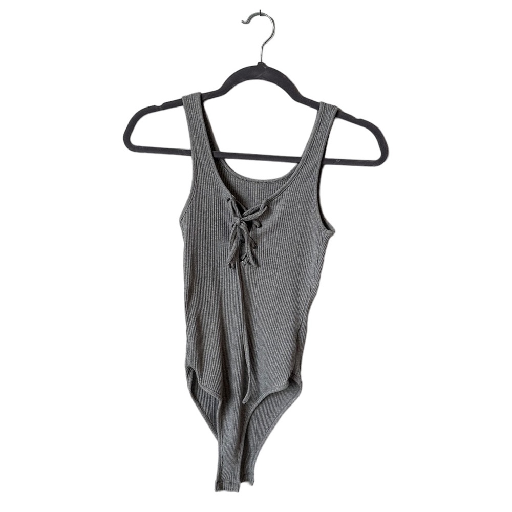 Ribbed Crisscross Bodysuit